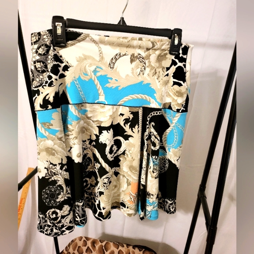 EVA VARRO Handcrafted Swing Mini Skirt Elastic Waist Large